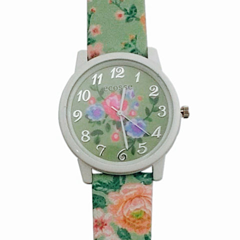 Green Floral Ladies Jewellery Watch