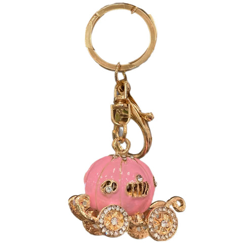 Pink Carriage Keychain