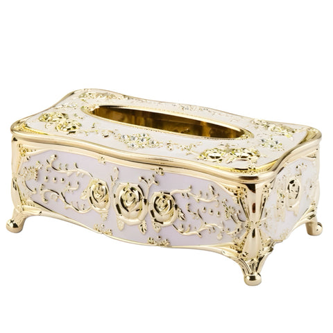 Pale Pink & Gold Tissue Box