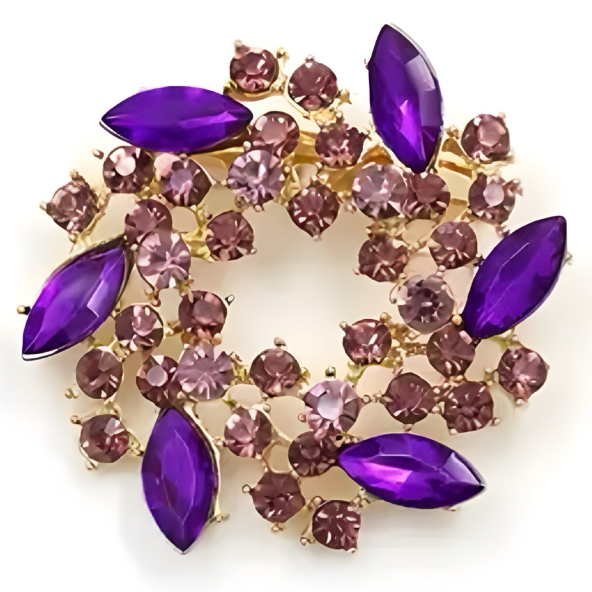 Lavender Wreath Brooch