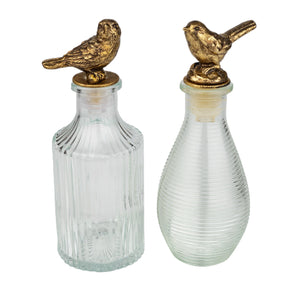 Assorted Bottle With Bird Bottle Stopper, INDIVIDUALLY SOLD
