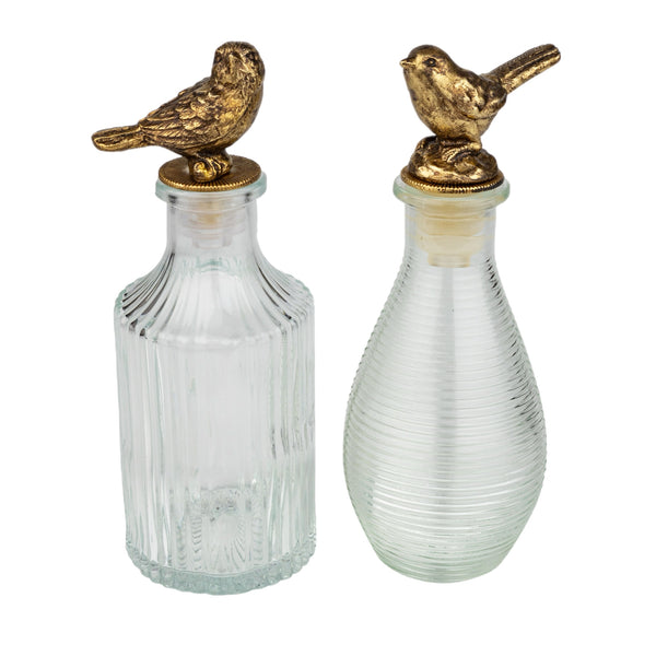 Assorted Bottle With Bird Bottle Stopper, INDIVIDUALLY SOLD