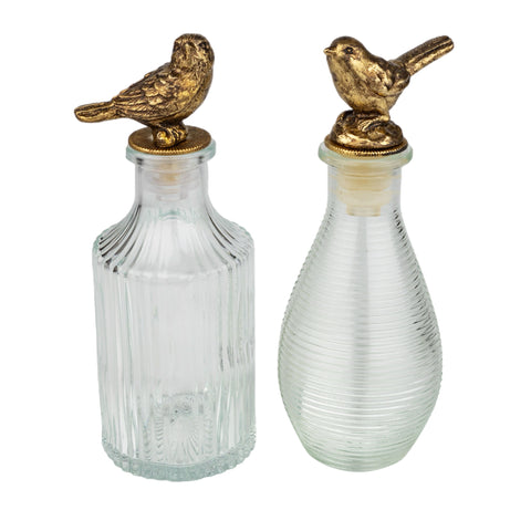 Assorted Bottle With Bird Bottle Stopper, INDIVIDUALLY SOLD