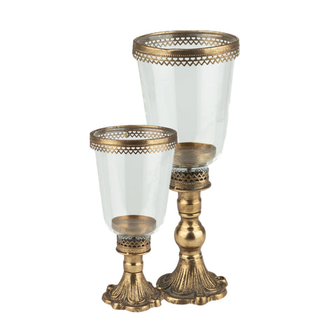 Assorted Hurricane Pillar Candle Holder, INDIVIDUALLY SOLD