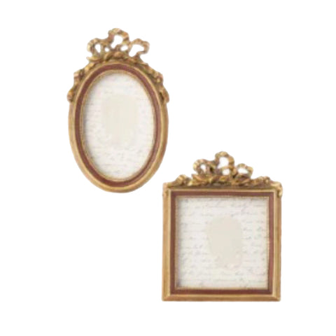 Assorted Burgundy & Gold Ribbon Photo Frame, INDIVIDUALLY SOLD