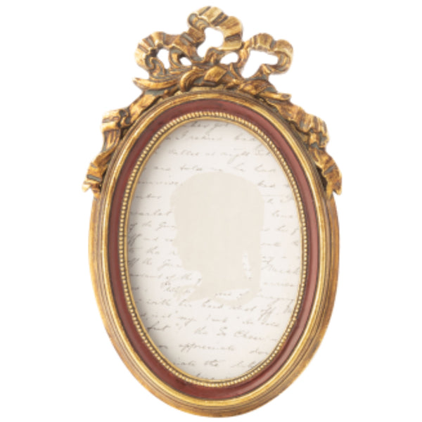 Assorted Burgundy & Gold Ribbon Photo Frame, INDIVIDUALLY SOLD