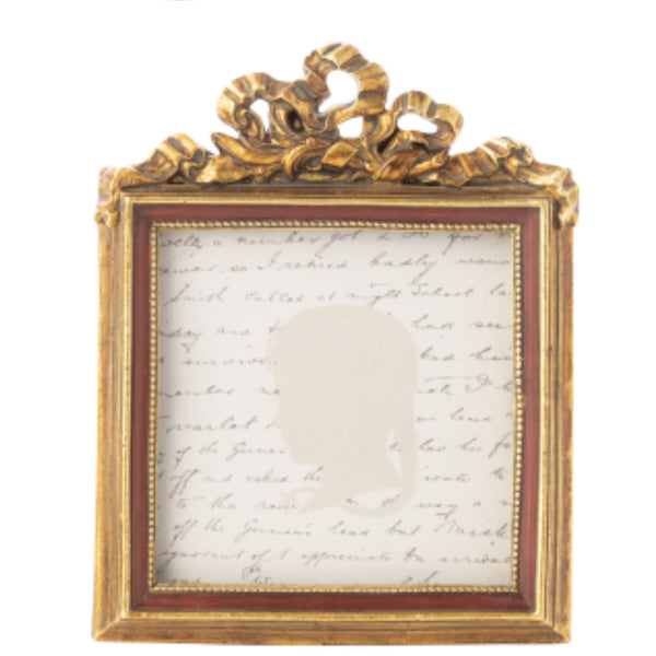 Assorted Burgundy & Gold Ribbon Photo Frame, INDIVIDUALLY SOLD