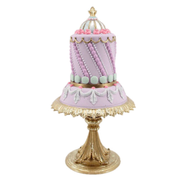 Assorted Cakes & Macarons On Pedestal Figurine, INDIVIDUALLY SOLD