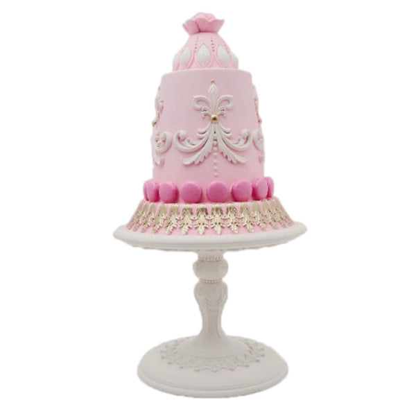 Assorted Cake & Macaron On Pedestal Figurine, INDIVIDUALLY SOLD