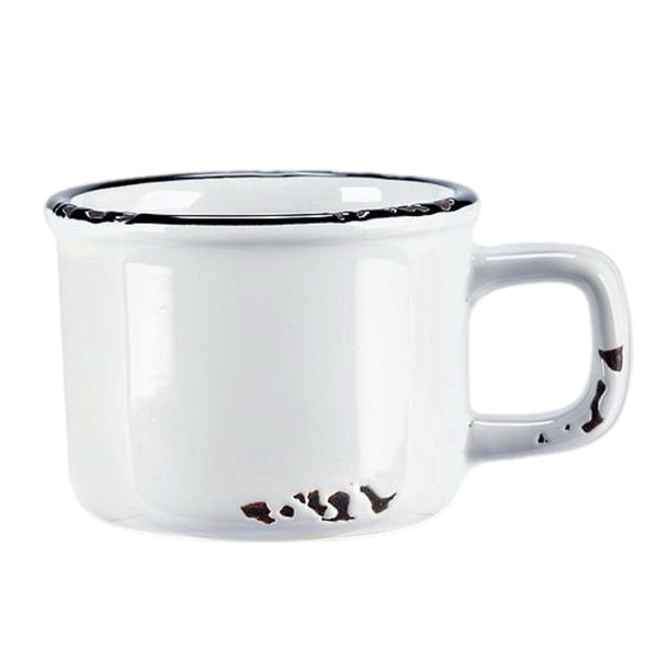 Assorted White Enamel Mug, INDIVIDUALLY SOLD ￼