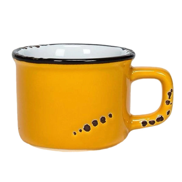 Assorted Ochre Enamel Mug, INDIVIDUALLY SOLD