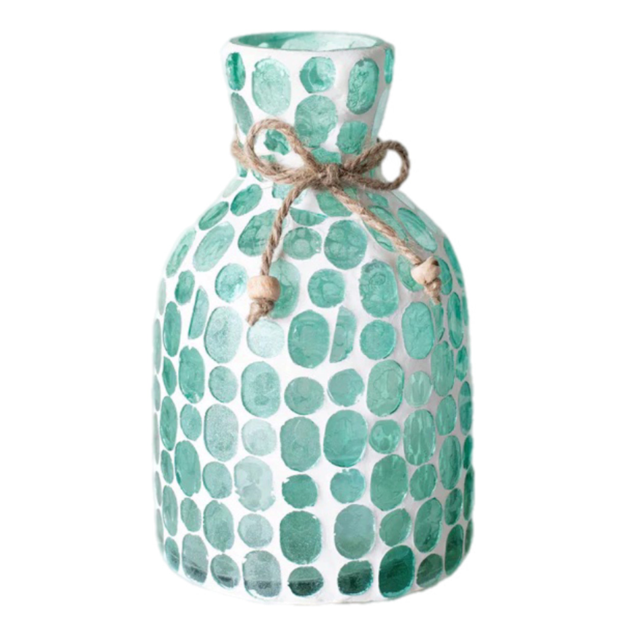 Small Turquoise Mosaic Jar