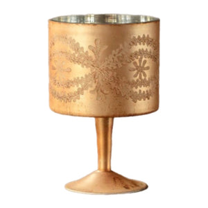 Copper Etched Pillar Compote Holder