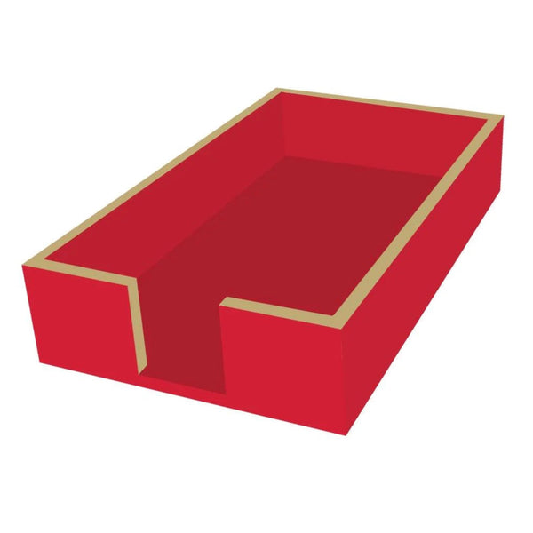 Assorted Red Lacquer Napkin Holder, INDIVIDUALLY SOLD