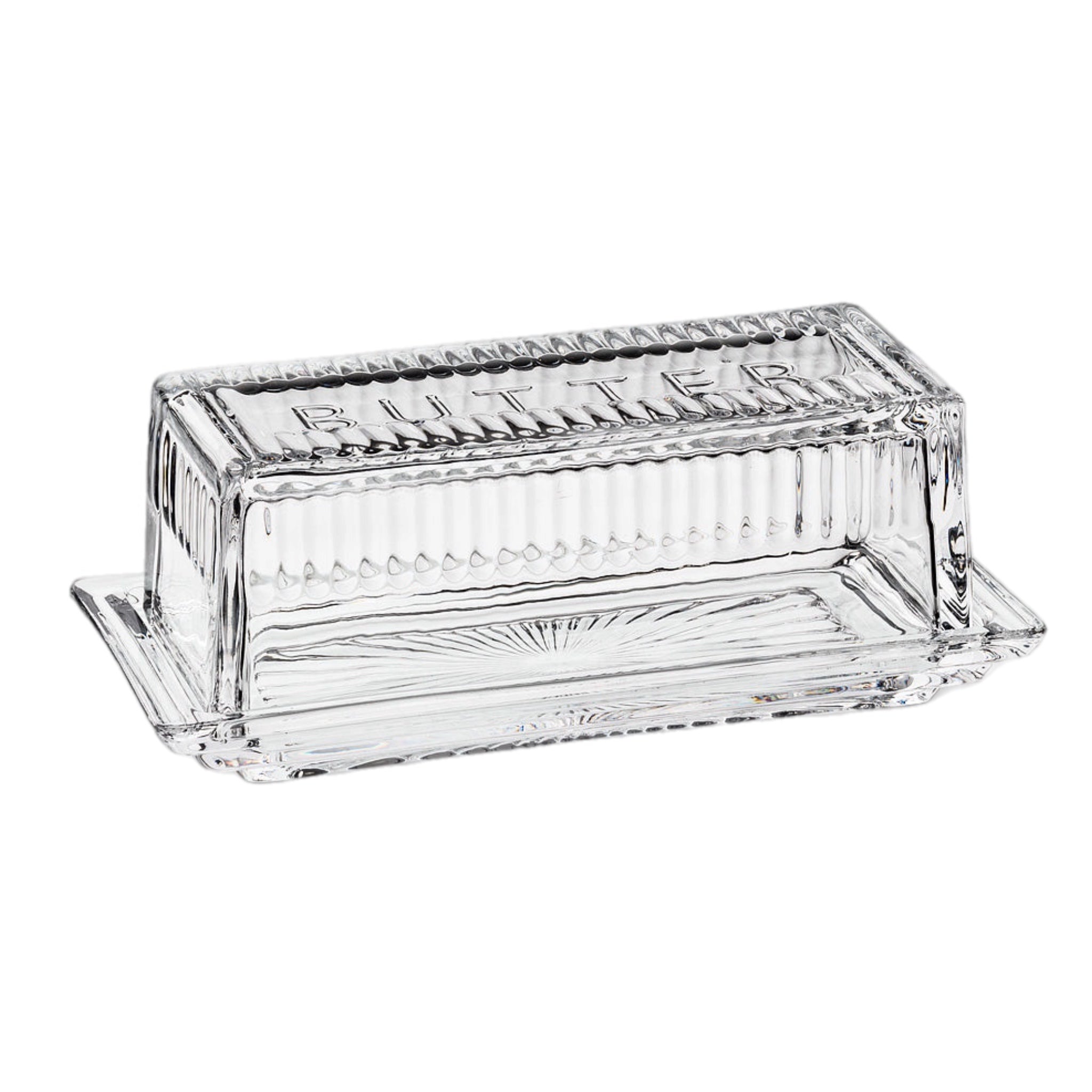 Depression Glass Butter Dish