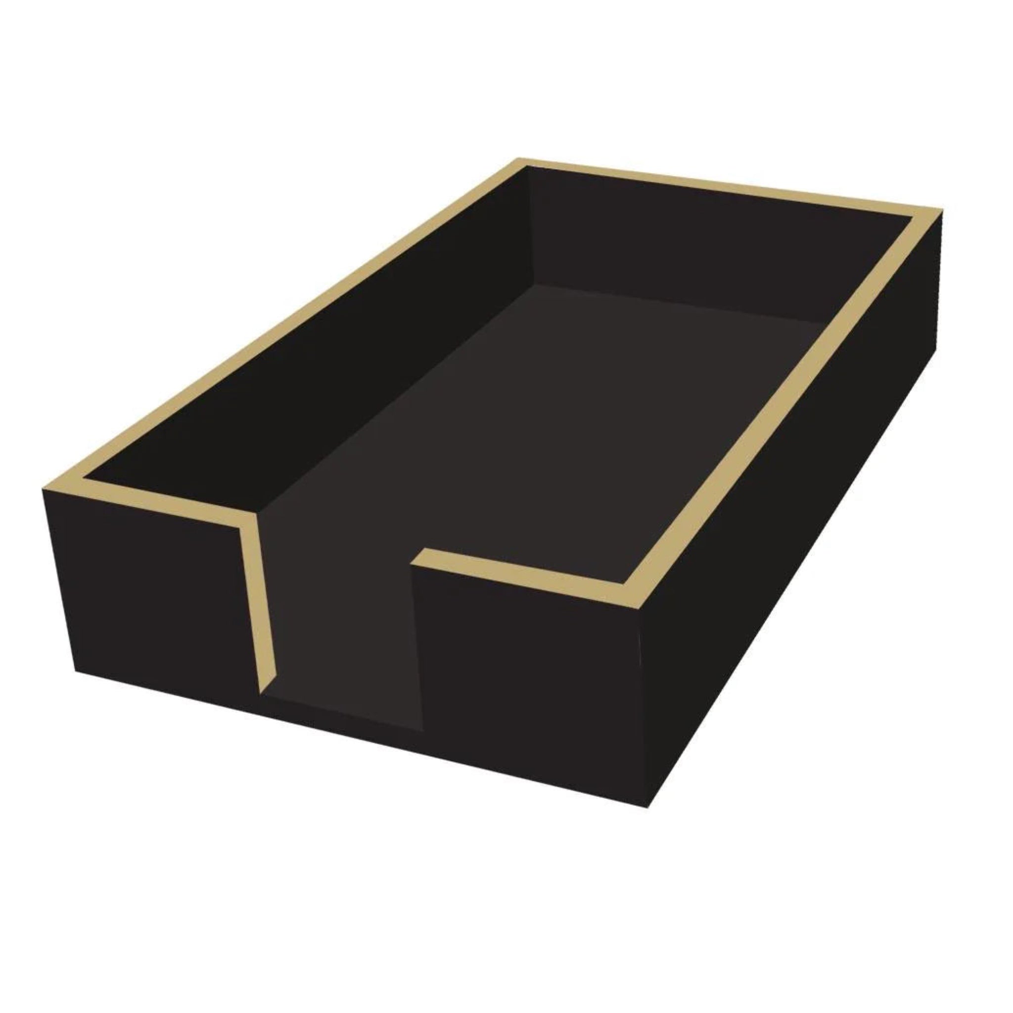 Black & Gold Guest Towel Napkin Holder