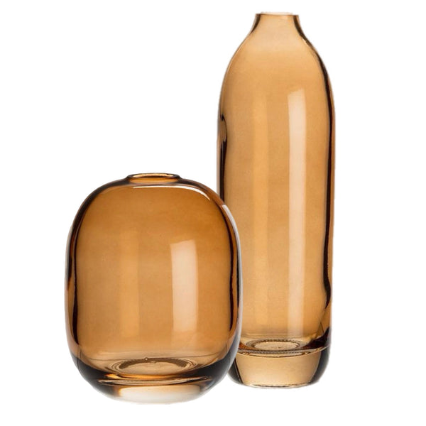 Assorted Amber Glass Bud Vase, INDIVIDUALLY SOLD