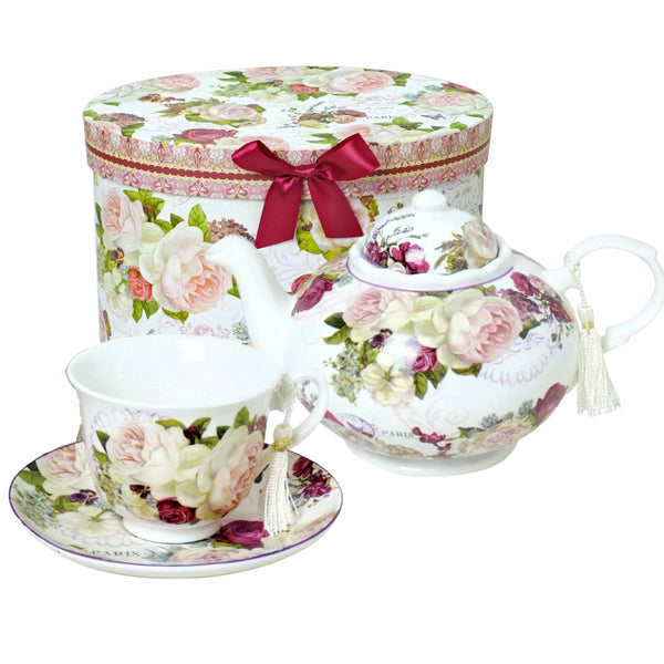 Assorted Victorian Rose Teapot & Teacup, INDIVIDUALLY SOLD