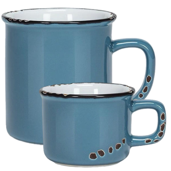 Assorted Denim Enamel Mug, INDIVIDUALLY SOLD