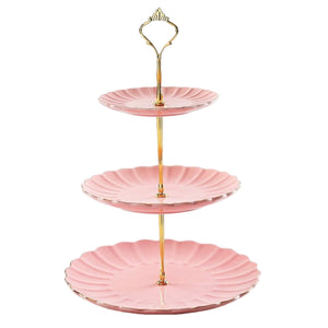 Pink 3 Tier Cake Plate