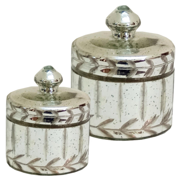 Assorted Lidded Glass Cachepot, INDIVIDUALLY SOLD