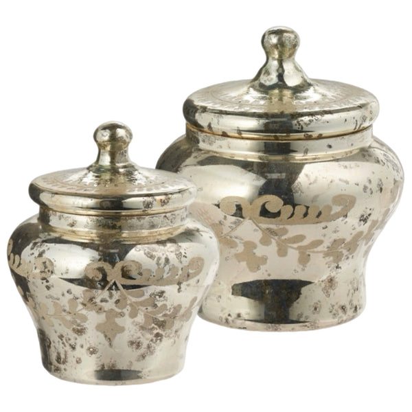 Assorted Glass Lidded Cachepot, INDIVIDUALLY SOLD