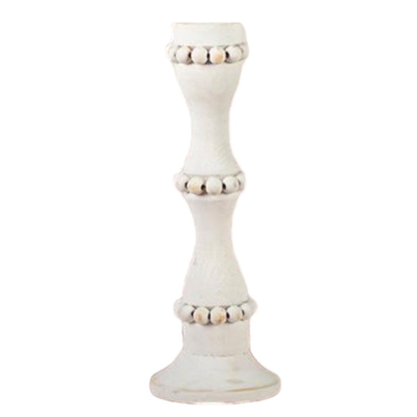 Assorted  White Wooden Taper Candle Holder, INDIVIDUALLY SOLD