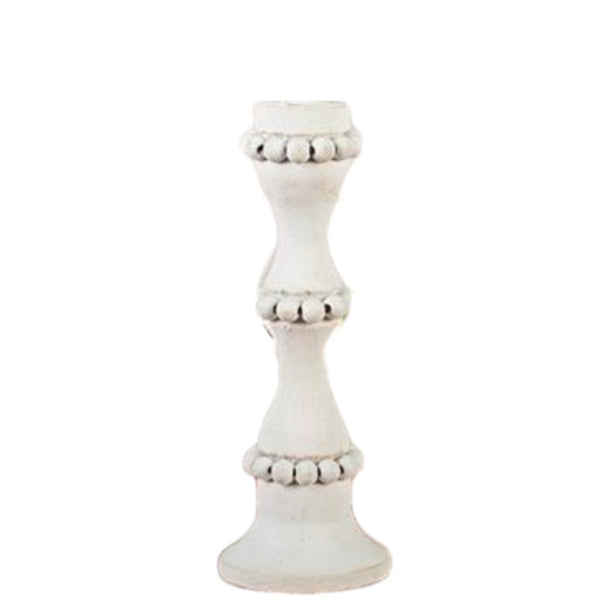 Assorted  White Wooden Taper Candle Holder, INDIVIDUALLY SOLD