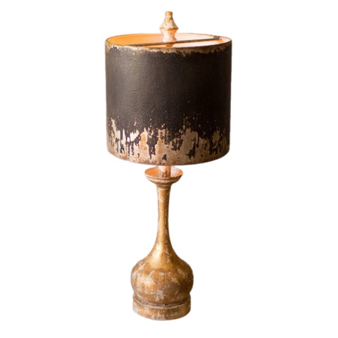 Black And Gold Wooden Table Lamp