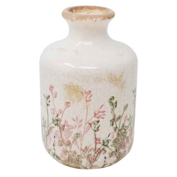 Assorted Floral Crackle Planter & Vase, INDIVIDUALLY SOLD