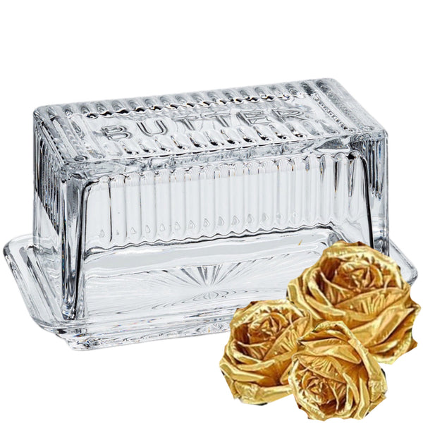 Depression Glass Butter Dish