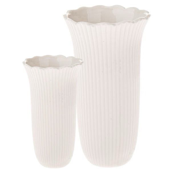 Assorted Ivory Striped Vase, INDIVIDUALLY SOLD