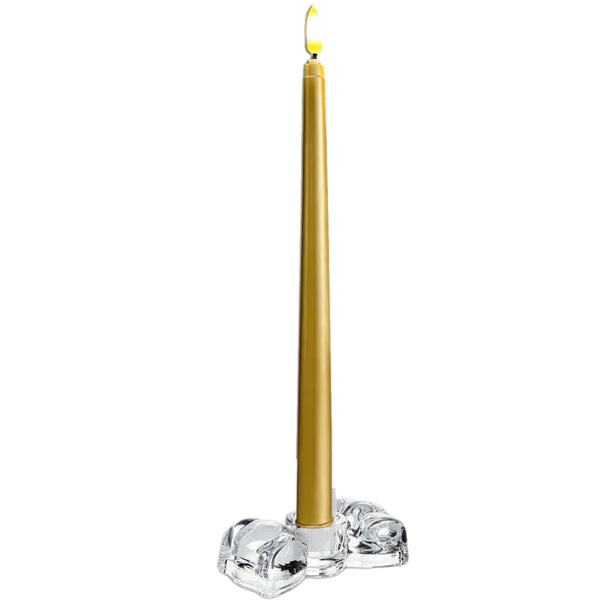 Glass Bow Taper Candle Holder