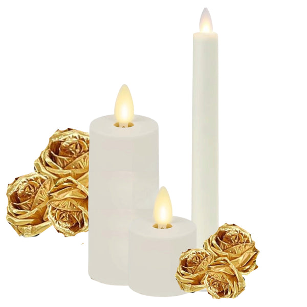 Assorted Ivory Flameless Candle, INDIVIDUALLY SOLD