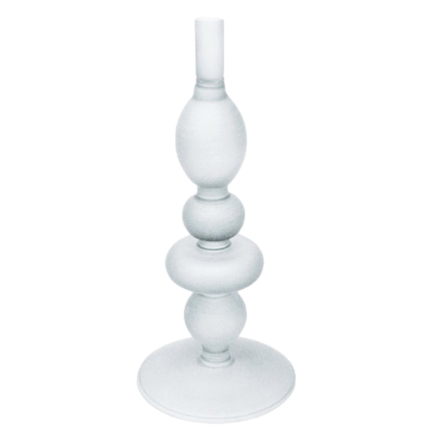 Assorted Frosted Blown Taper Candle Holder, INDIVIDUALLY SOLD