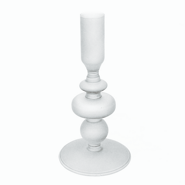 Assorted Frosted Blown Taper Candle Holder, INDIVIDUALLY SOLD