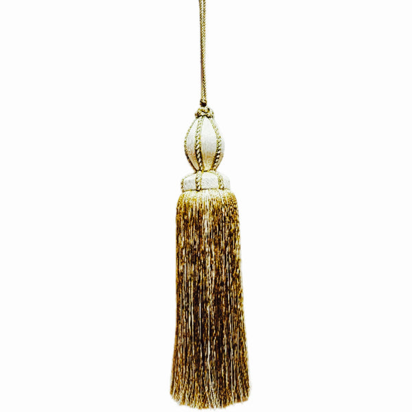 Ivory & Brown Ball Tassel