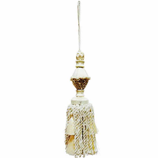 Small Cream Braided Tassel