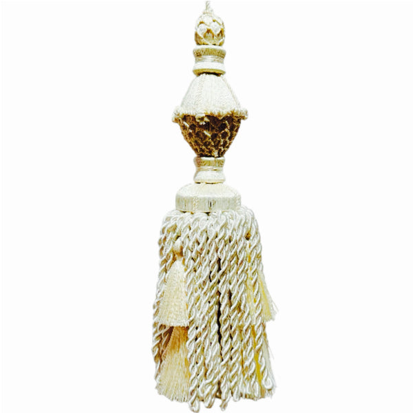 Small Cream Braided Tassel