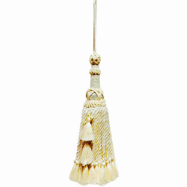 Large Cream Braided Tassel