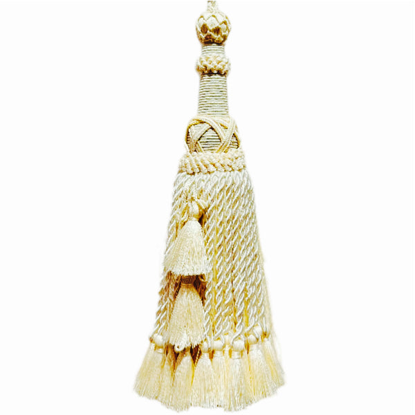 Large Cream Braided Tassel