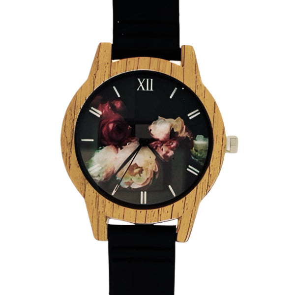 Wooden Rose Ladies Jewellery Watch