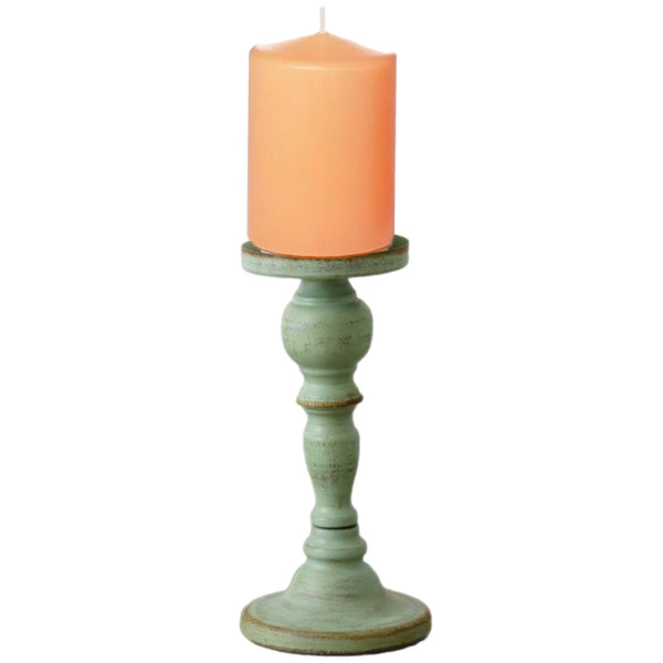 Turquoise Pillar Candle Holder