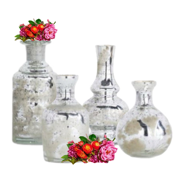 Assorted Petite Mercury Bud Vases, INDIVIDUALLY SOLD