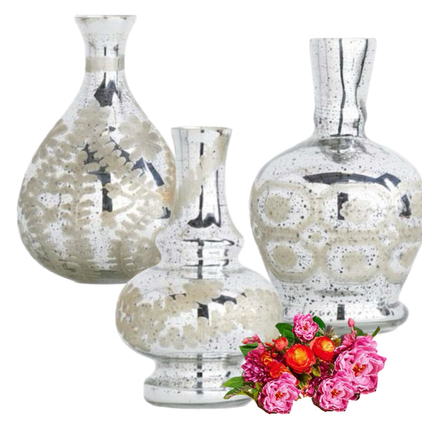 Assorted Mercury Glass Bud Vase, INDIVIDUALLY SOLD