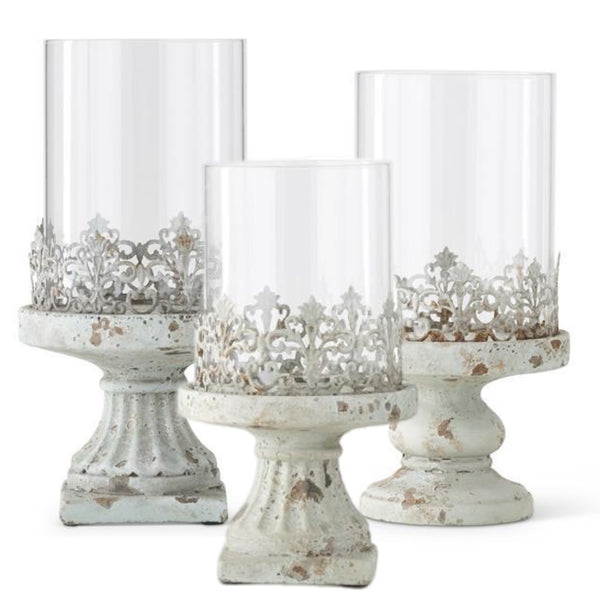 Assorted Hurricane Pillar Candle Holder, INDIVIDUALLY SOLD