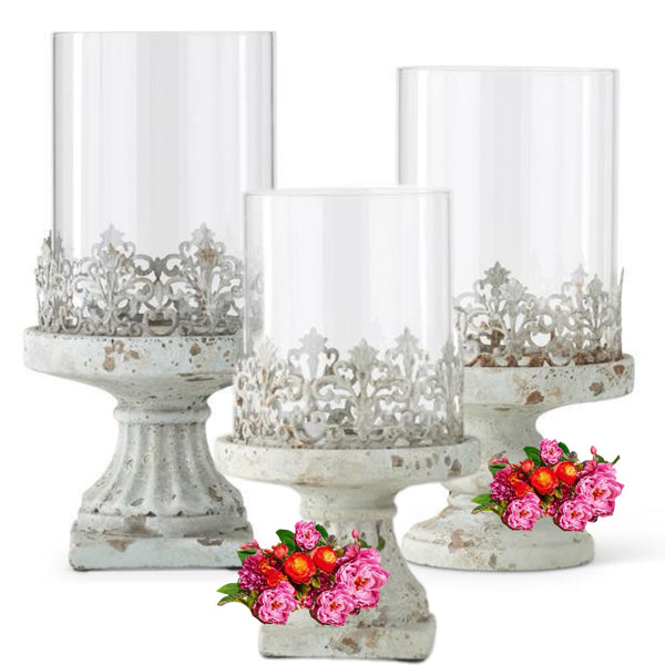 Assorted Hurricane Pillar Candle Holder, INDIVIDUALLY SOLD