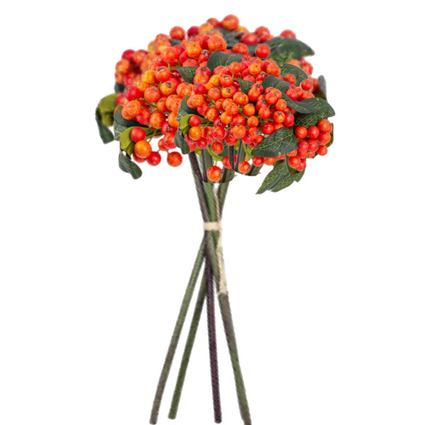12" Orange Berry Bunch