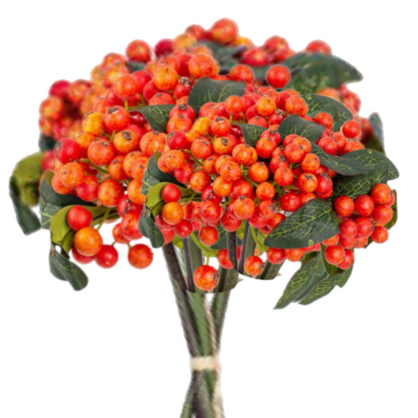 12" Orange Berry Bunch