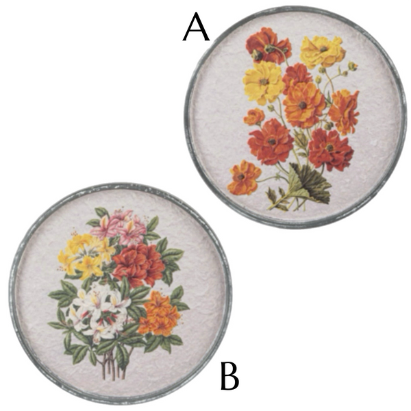 Assorted Round Flower Wall Print, INDIVIDUALLY SOLD